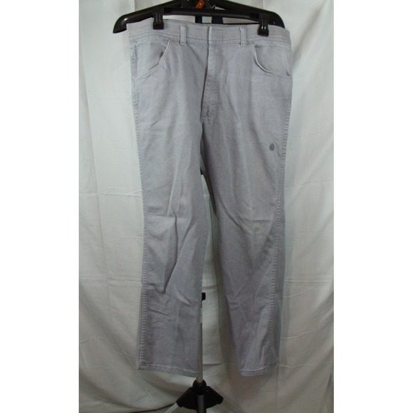 VINTAGE Wrangler Jeans Mens 36x29  Regular Straight Gray Made USA 80s - Picture 2 of 10